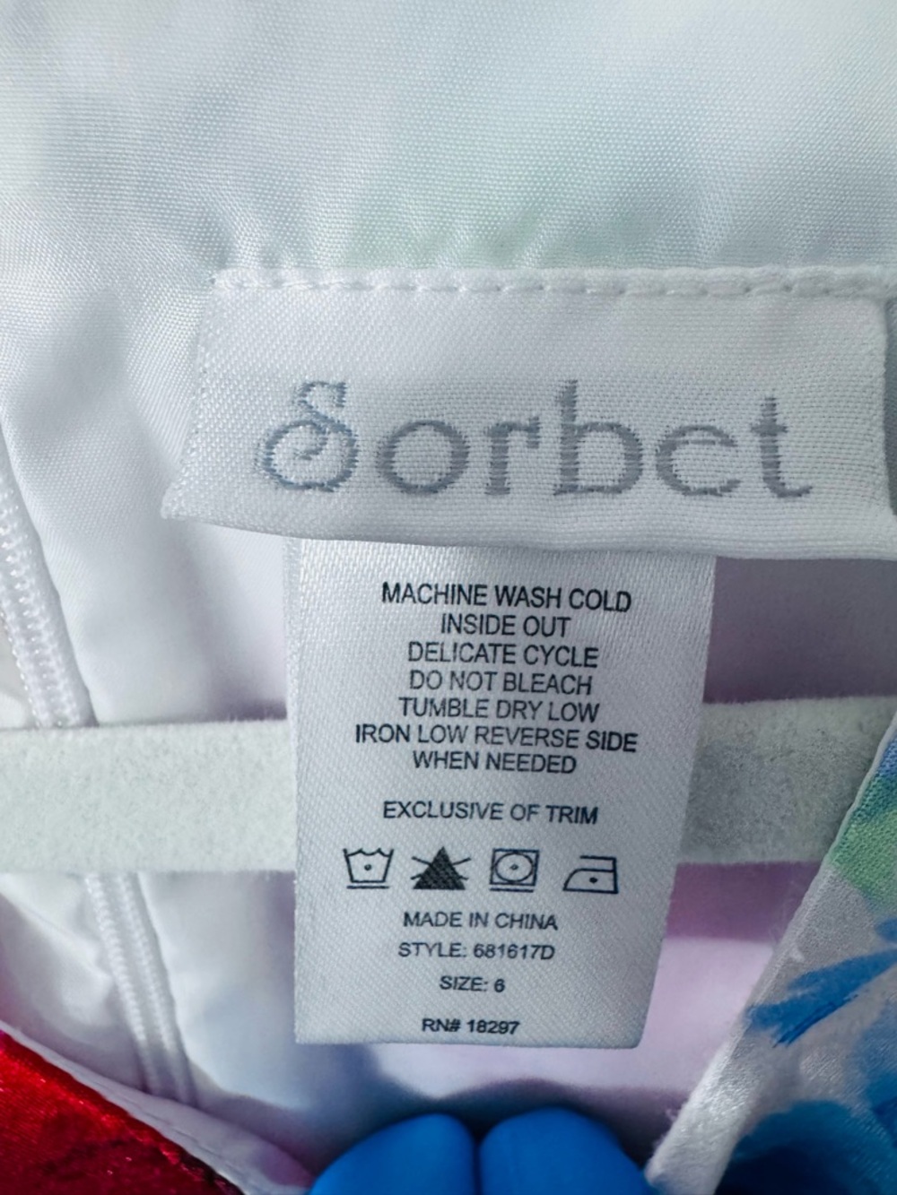 Sorbet Girl’s White Floral Sleeveless Party Dress with Multicolor Blooms. Size 6 - Picture 8 of 13